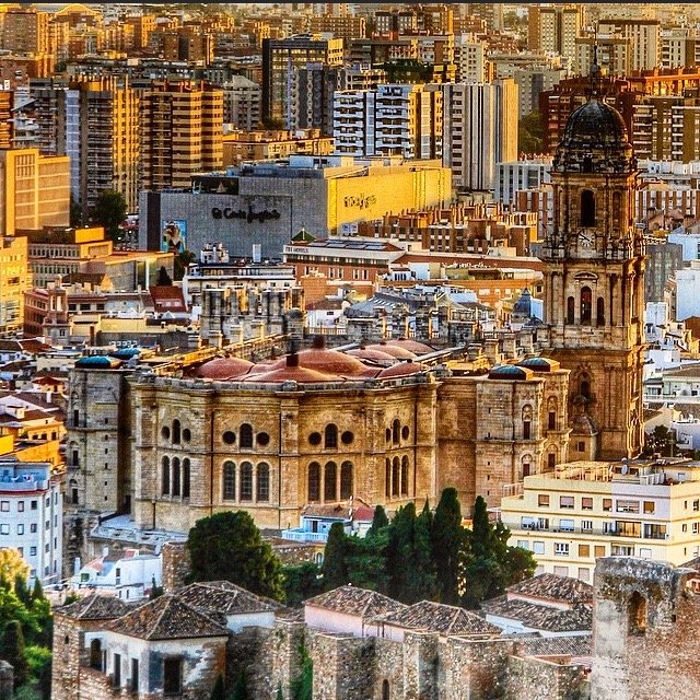 Vista de Malaga desde el mirador de Gibralfaro