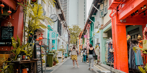 la calle más estrecha de singapur